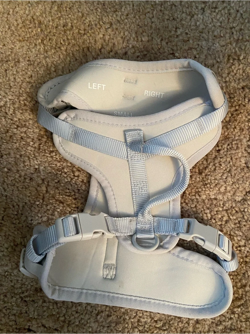 Soft Padded Dog Harness in Light Gray - Comfortable Walk Harness